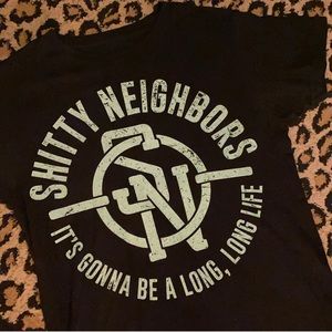 SHITTY NEIGHBORS punk band t-shirt.